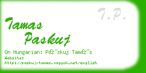 tamas paskuj business card
